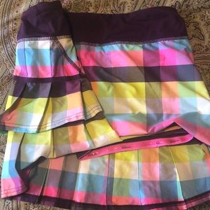 EUC Lululemon PLAID PACE SKIRT